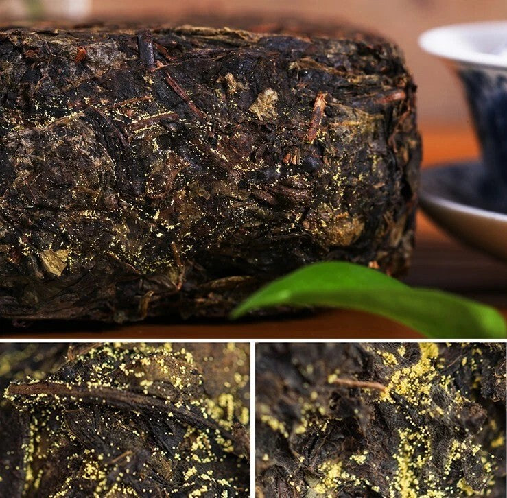 1000g China Anhua Black Tea Handmade Organic Health Dark Tea Gold Fu Brick Tea