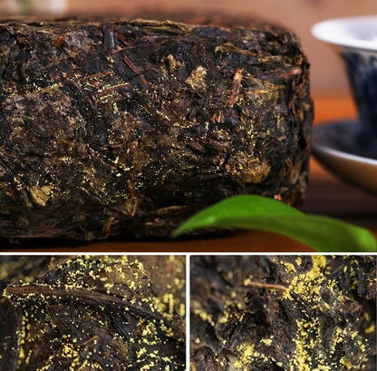 1000g China Anhua Black Tea Handmade Organic Health Dark Tea Gold Fu Brick Tea