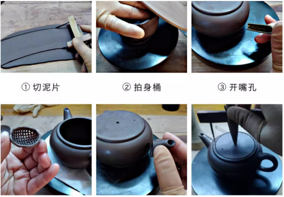 260cc chinese Yixing Handmade Zisha Duan clay Teapot Gourd Hu Tea Pot