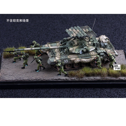 1/72 Homemade Russian Assault Combat Team 7pcs Solider Persons Finished Model