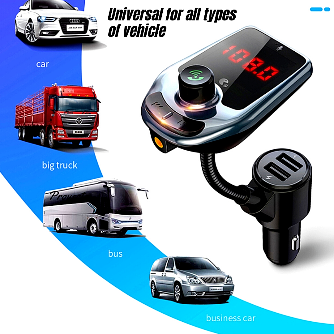 Bluetooth Transmisor FM para coche Reproductor de MP3 Kit de adaptador de radio