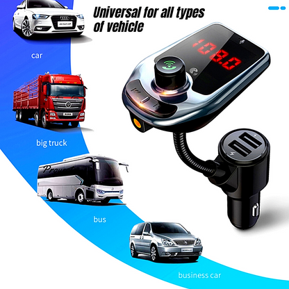 Bluetooth Transmisor FM para coche Reproductor de MP3 Kit de adaptador de radio