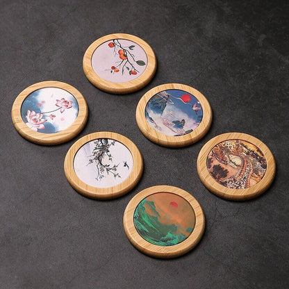 Bamboo Nano Ceramic Coasters|Tea Accessories|Tea Ceremony