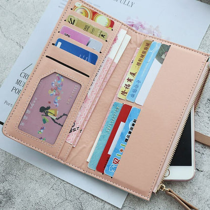 Long Wallet Purses Tassel Coin Card Holder Wallets Synthetic Leather Clutch Bag