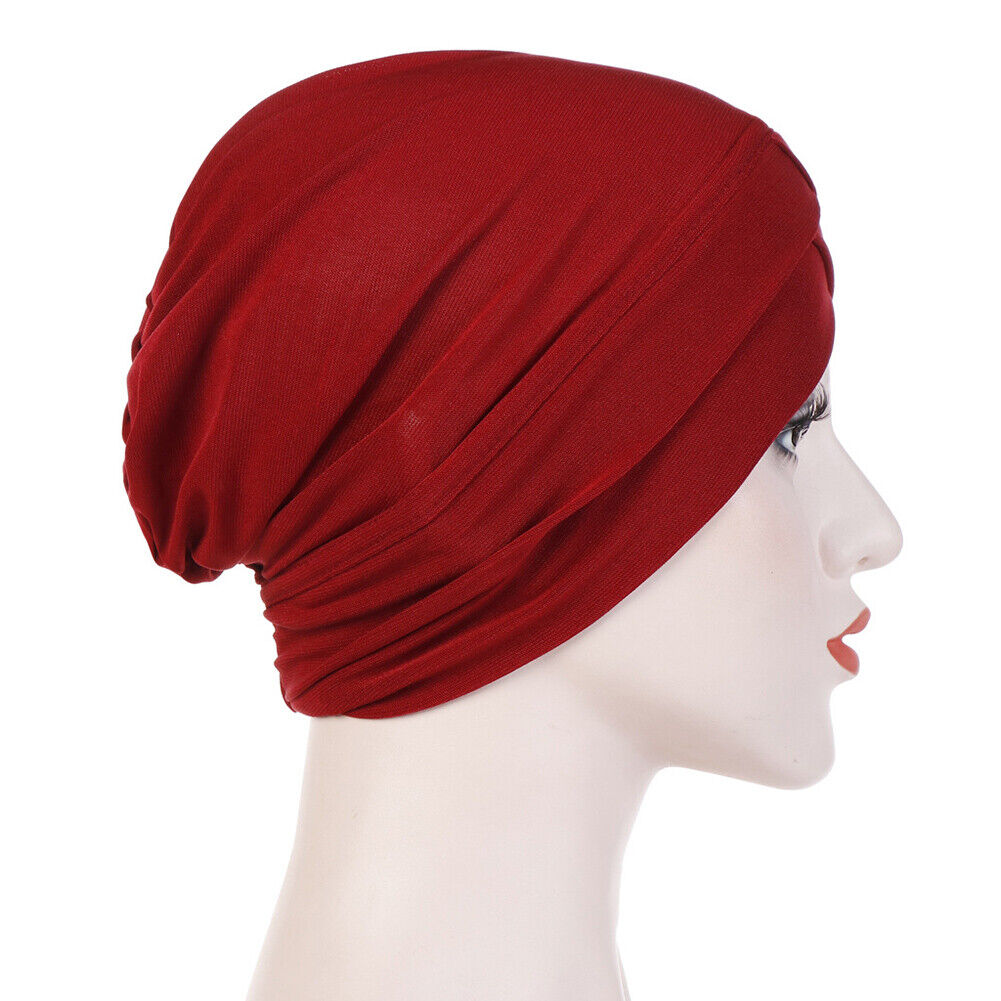 Women Stretch Turban Hat Hijab Headwear Hair Loss Chemo Cap Headwrap Head Cover*