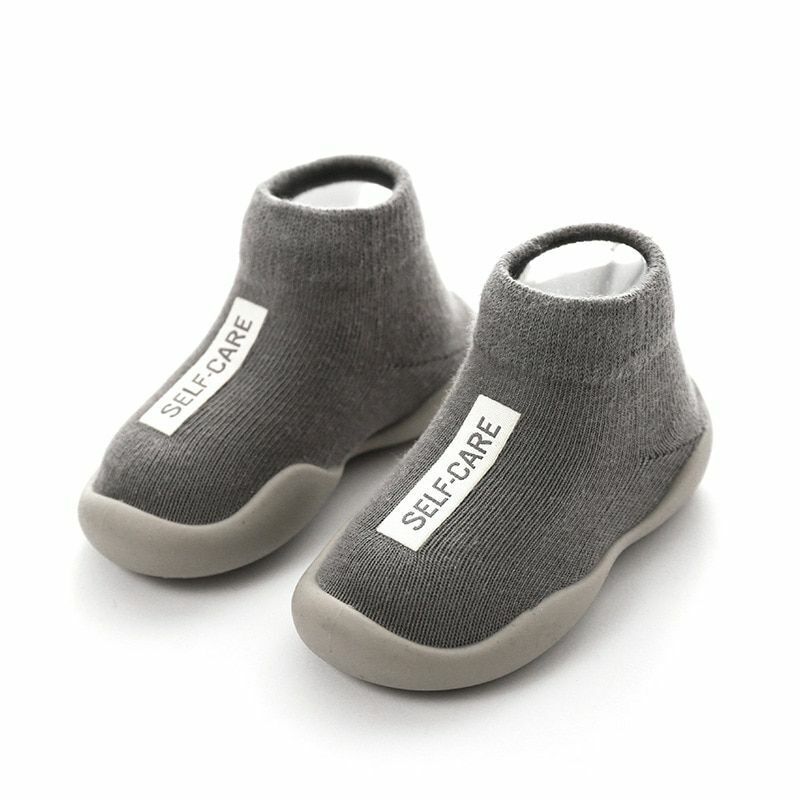 Unisex Baby Shoes First Walkers Toddler Girl Soft Rubber Knit Booties Anti-slip
