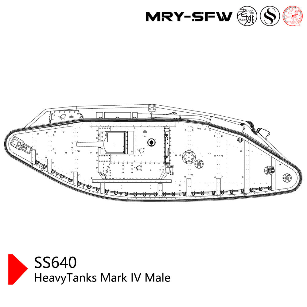 SSMODEL SS35640 1/35 Military Model Kit Great Britain HeavyTanks Mark IV Male