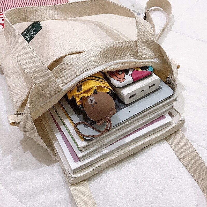 Shoulder Tote Bag Large Handbags Canvas School Backpack Crossbody Bag 33*38*4 CM