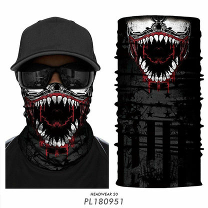 Bandana Mask Neck Gaiter Plaid Hunting Camping Scarf Quick Drying Winter Bicycle
