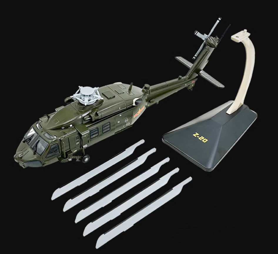 46CM 1:28 CHINA Z-20 Helicopter Plane Airplane Diecast Military Aircraft Model