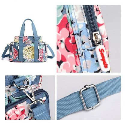 Nylon Flower Pattern Crossbody Bag Shoulder Purse Large Handbag Tote 25*11*20 CM