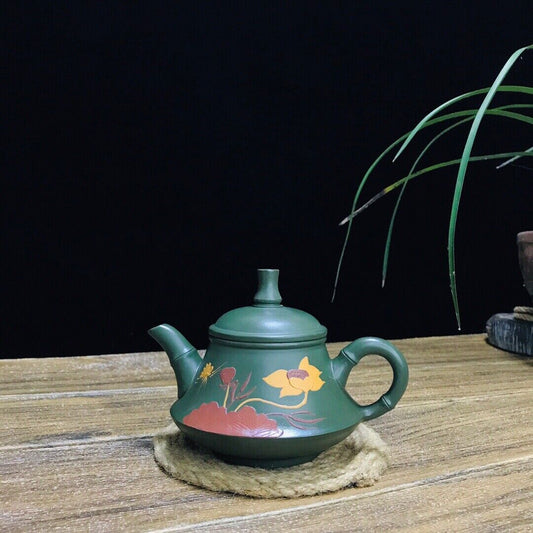 vintage chinese yixing purple clay teapot zisha ceremony carving Collectible art