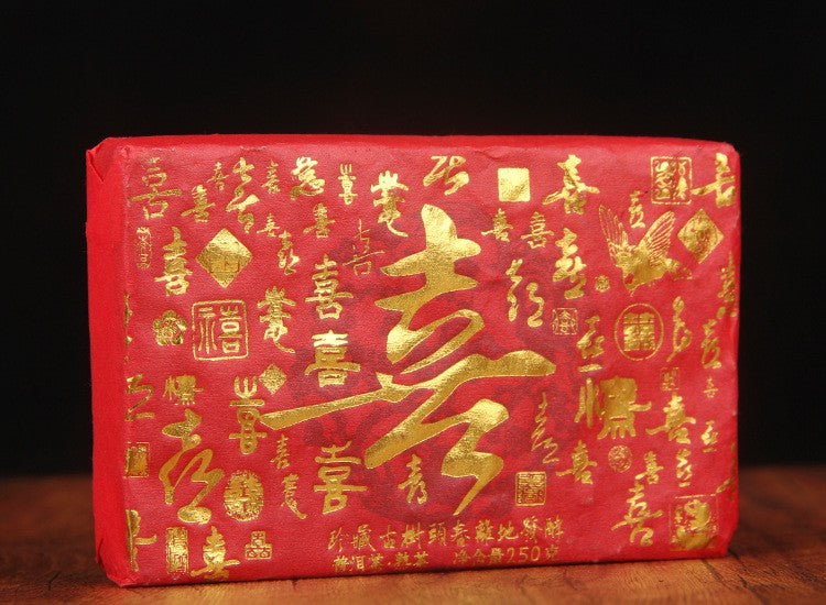 250g Ripe Pu'er Tea Brick 2017 Menghai Ancient Tree Aged Dried Leaf Tea