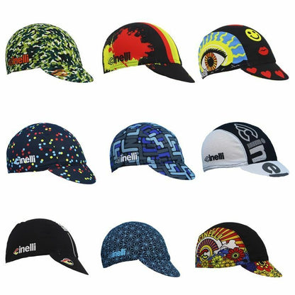 Cycling Caps Classic Men Women Headdress Breathable 9 Style Bike Wear Hat Print