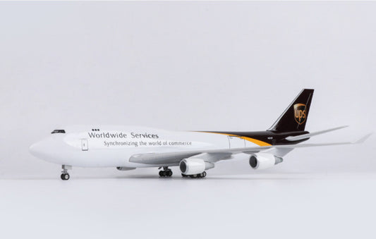 1:150 47CM UPS BOEING 747-400 Aeroplane Landing Gear Resin Aircraft Plane Model