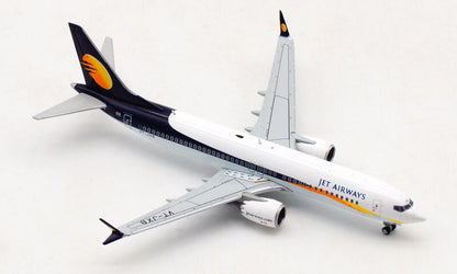 JC Wings Jet Airways India For Boeing B737 MAX8 VT-JXB 1:400 plane Pre-built