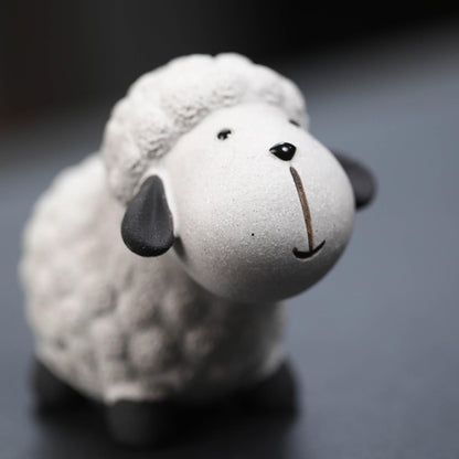Little Sheep Purple Sands Tea Pet Ornament 7.7cm Kung Fu Tea tray accessories