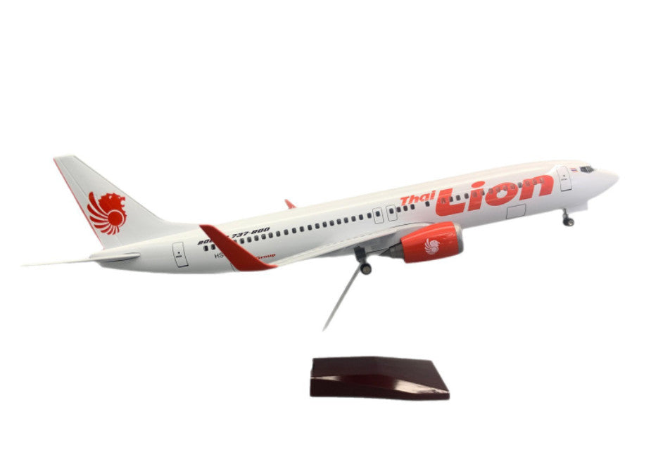 1:80 47CM Thai Lion BOEING 737-800 Airplane Landing Gear Resin Aircraft Model