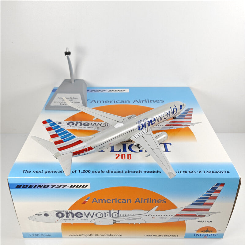 1:200 Inflight one world BOEING B737-800 Passenger Plane Diecast Aircraft Model