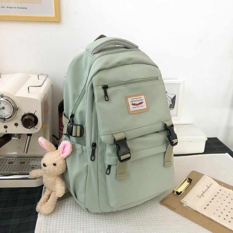 Waterproof Nylon Backpack Students Schoolbag Multilayer Travel Bags 30*14*43 CM