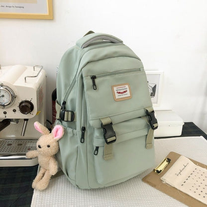 Waterproof Nylon Backpack Students Schoolbag Multilayer Travel Bags 30*14*43 CM