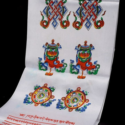 235cm 92" Traditional Khata Eight Auspicious Scarf Buddhist Supplies Decoration