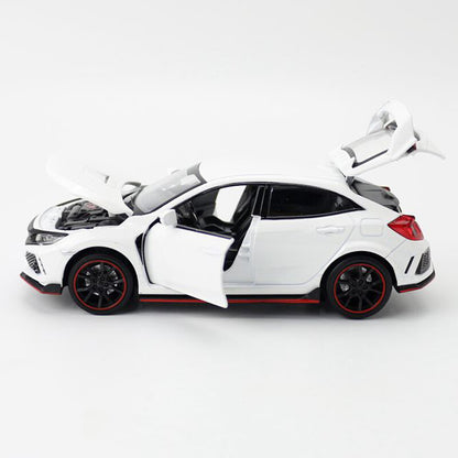 1/32 Honda Civic Type R Model Car Diecast Toy Cars Boys Toys Kids Gifts White