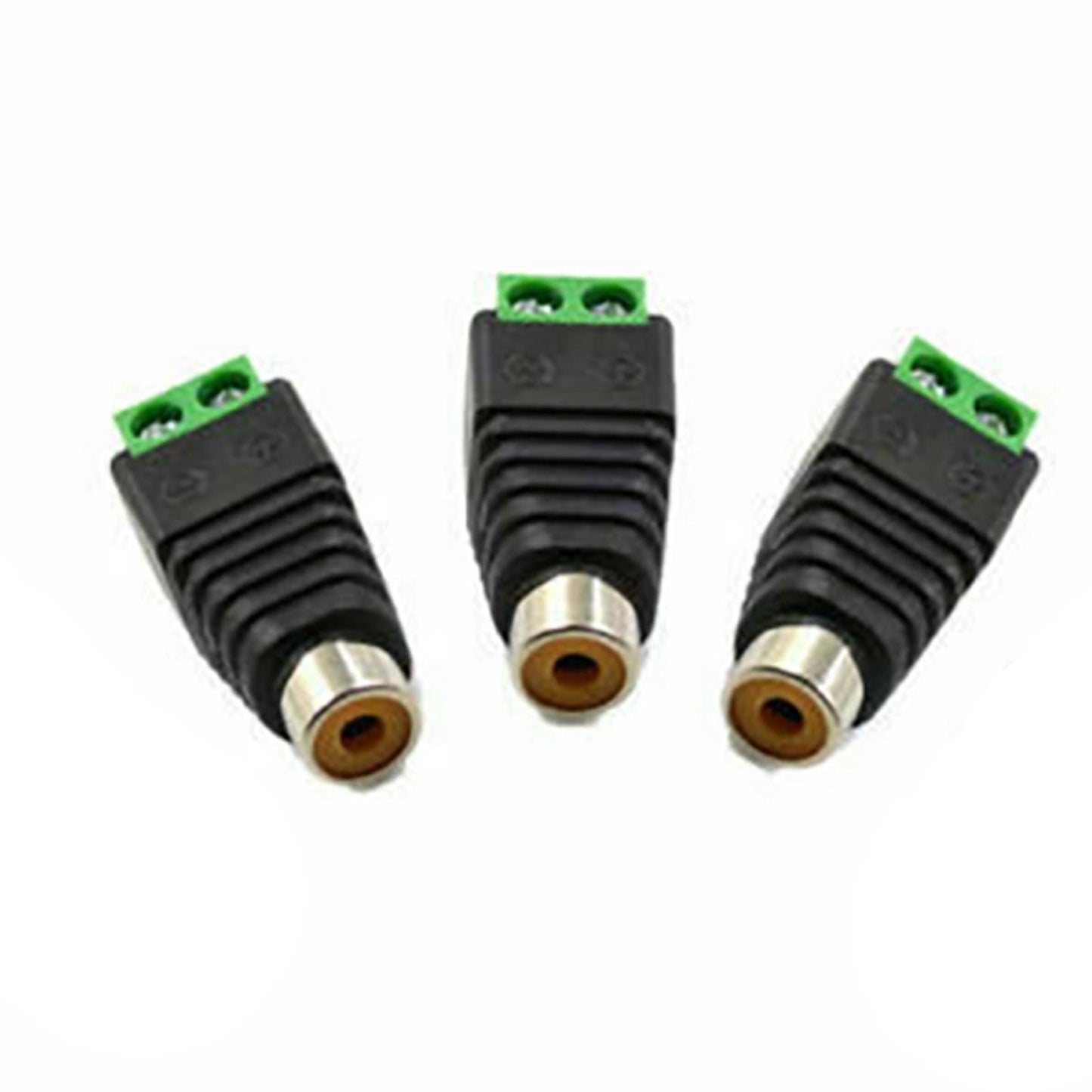 10pcs Speaker Wire Cable RCA Female to Terminal Block Adapter RCA Connector Plug