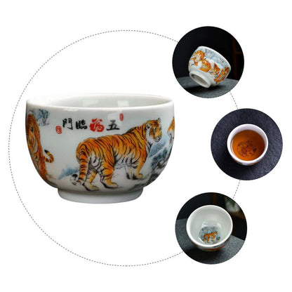 Tea Cup Cappuccino Cups Teacup Chinese Zisha Gai Wan Office Set Porcelain