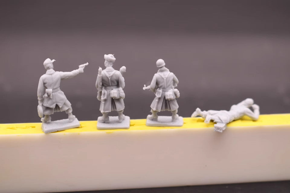 Unassembled1/72 Resin figure model WWII German Airborne 15pcs Soldiers kit