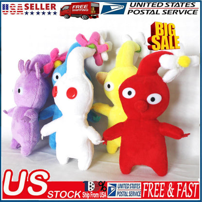 New Pikmin Stuffed Toy Yellow & Blue & Red Pikmin Plush Nitendo Game 1-10pcs