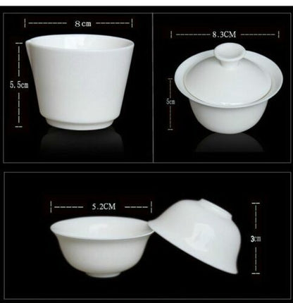 11pcs Chinese Ceramic Travel Kung Fu Tea Set Portable Teacup Set Tea Ceremony