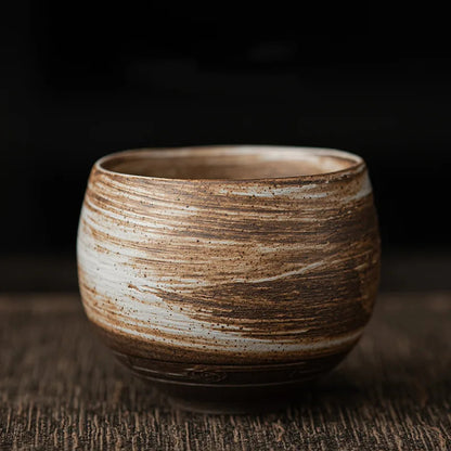 1 Pc Handmade Ceramic Pottery Teacup Tea Bowl Cup Cup Chinese Teaware 70ml