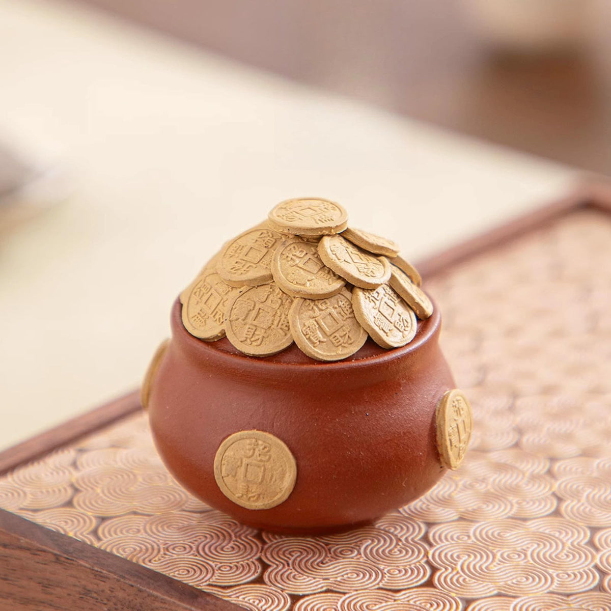 Purple Sands Treasure Bowl Tea Pet 5.8cm 2.3in Kung Fu Tea Tray Accessories