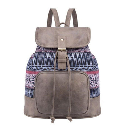Women Printing Backpack Canvas School Bags Shoulder Bag Travel Bagpack Rucksack
