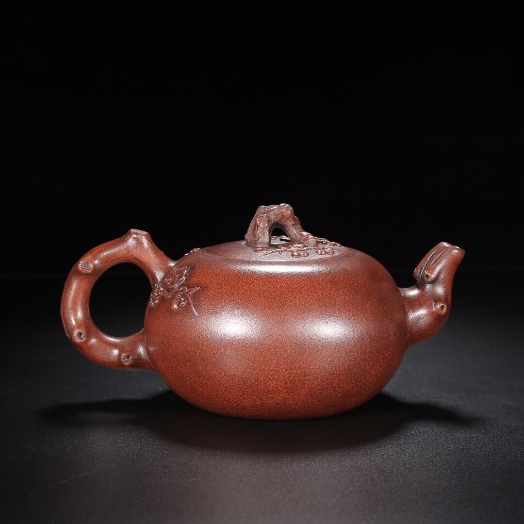 l-0Chinese Yixing Zisha Clay Handmade Exquisite Teapot （梅香 底款：顾景舟）