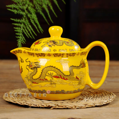 NEW Chinese Dragon Ceramic Porcelain Tea Cup Coffee Mug with Infuser&lid&saucer