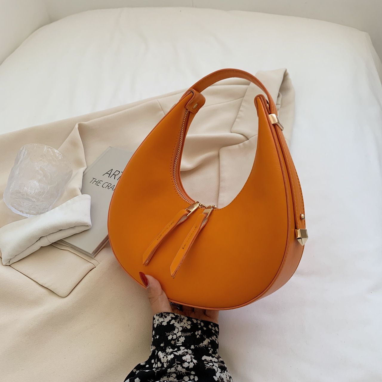 Women Shoulder Bags Leather Underarm Totes Handbag Shopping Bag Polyester 1 PC