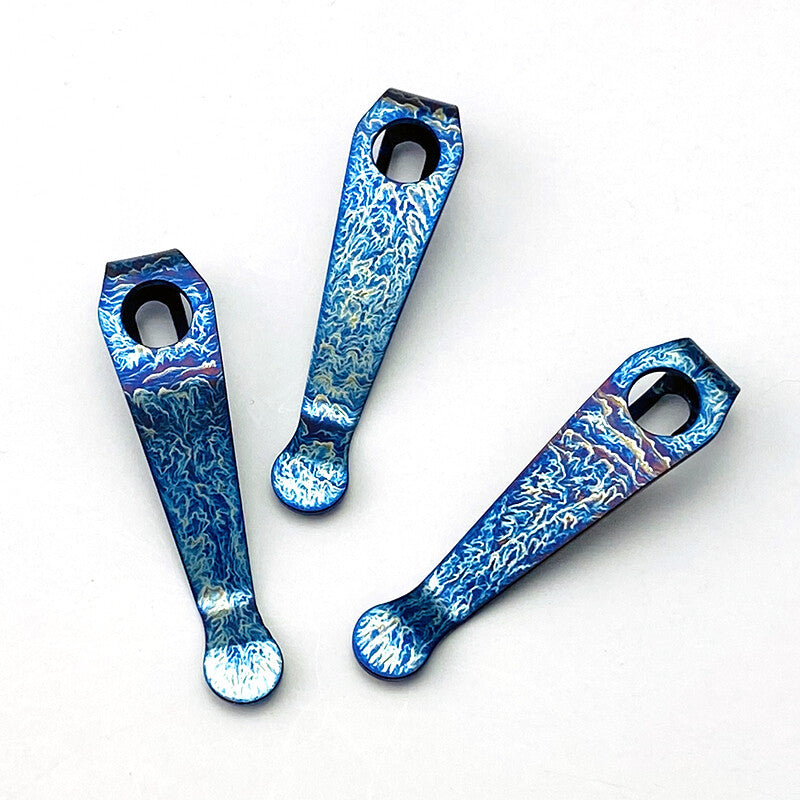 1PC. Knife Titanium Lightweight Deep Carry Pocket Clip for Spyderco Para 3