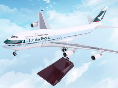 1:150 47CM CATHAY PACIFIC BOEING 747-400 Plane Landing Gear Resin Aircraft Model
