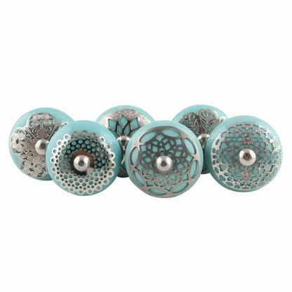 Hardware Ceramic Knobs Cupboard Pulls Handles Pack of 8