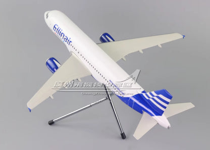 1:100 38CM Ellinair AIRBUS A320-200 Passenger Plane ABS Plastic Aircraft Model