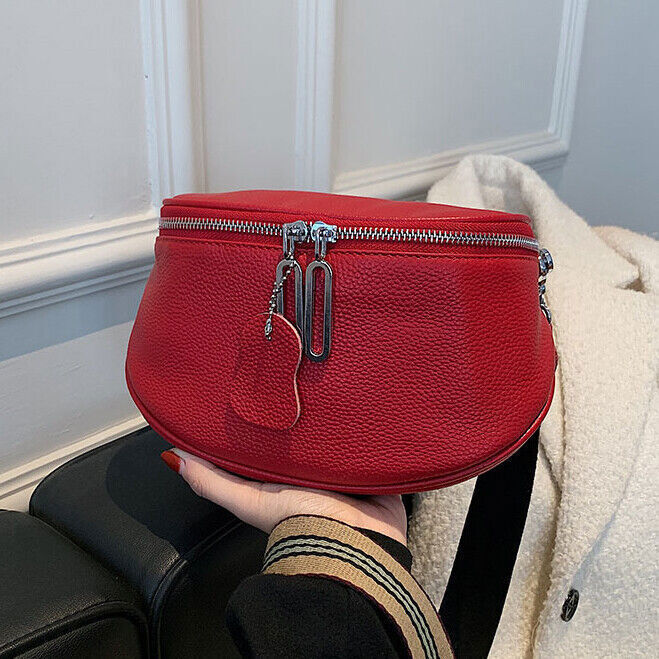 Women's Real Leather Bags, Crossbody Bag Sling Backpack Waist Pack Soft Leather