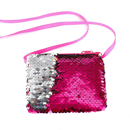 Girls Package Wallet Women Sequins Coin Purse Earphone Handbag Zipper Clutch Bag
