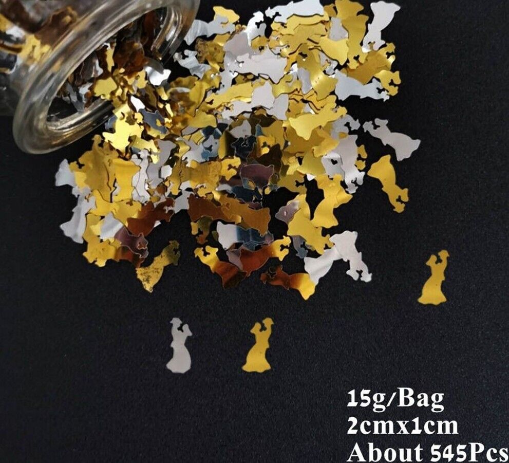 Confetti 15g Church Wedding Golden Pigeon Sequin Cross Bible Table Scatter Decor