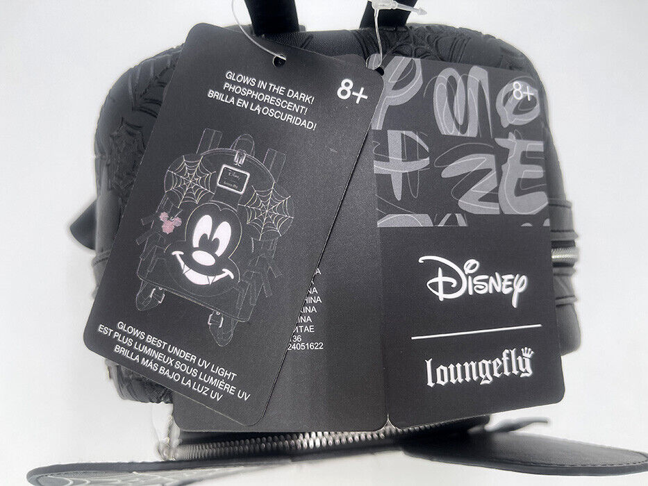 Disney Mini Backpack Christmas Spider Mickey Glow in the Dark Loungefly Bag