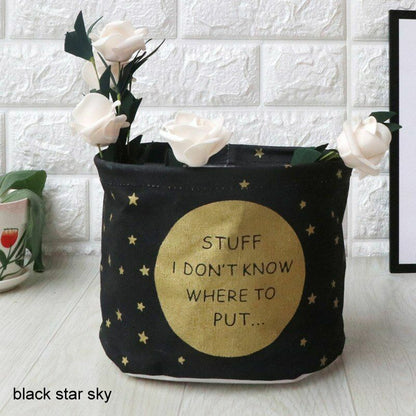 Laundry Basket Small Cartoon Storage Barrel Dirty Clothes Household Folding Bag