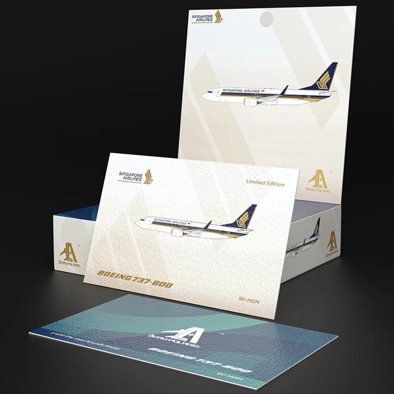 1:400 Aero Polaris SINGAPORE AIRLINES Boeing 737-800 Airplane Diecast Model