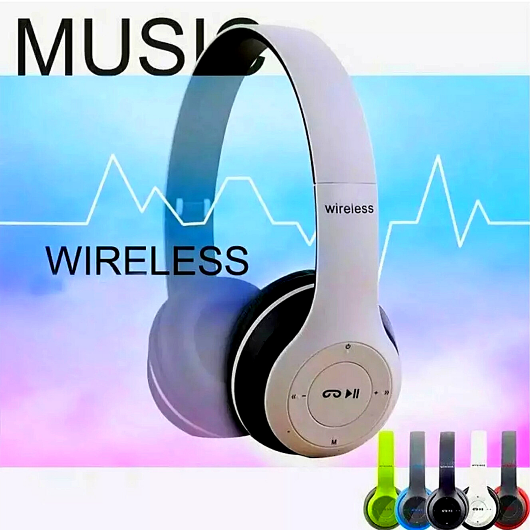 Wireless Bluetooth Headphones For Kids Foldable Headset Over-Ear Stereo 2 in 1