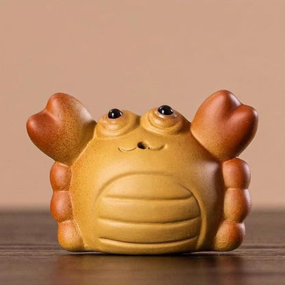Crab Yellow Mud Purple Sands Tea Pet 5.7cm Tea Play Kung Fu Tea Set Accessories